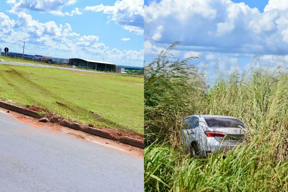 Imagem de compartilhamento para o artigo Veículo de Chapadão do Sul se envolve em acidente na rotatória do Parque Industrial Pedro Mariano da MS Todo dia